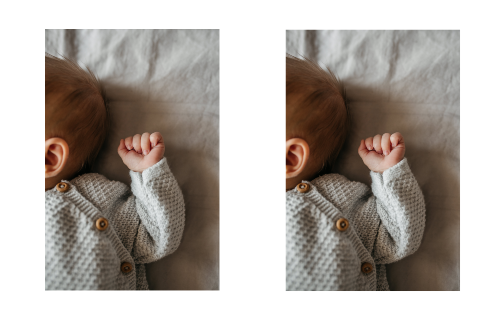 Polaroid DIY foto frame passend bij geboortekaartje James