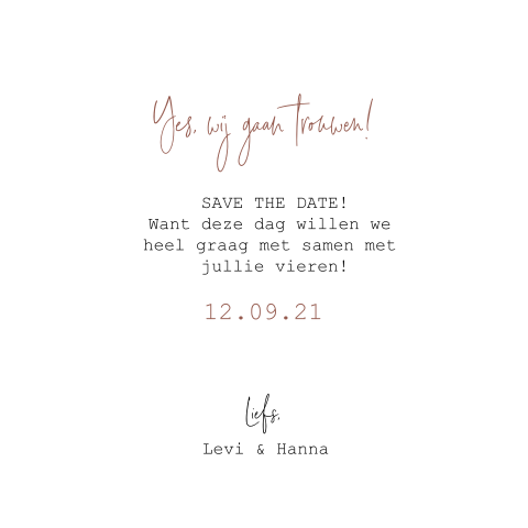 Save The Date Kaart Met Kraft Achtergrond